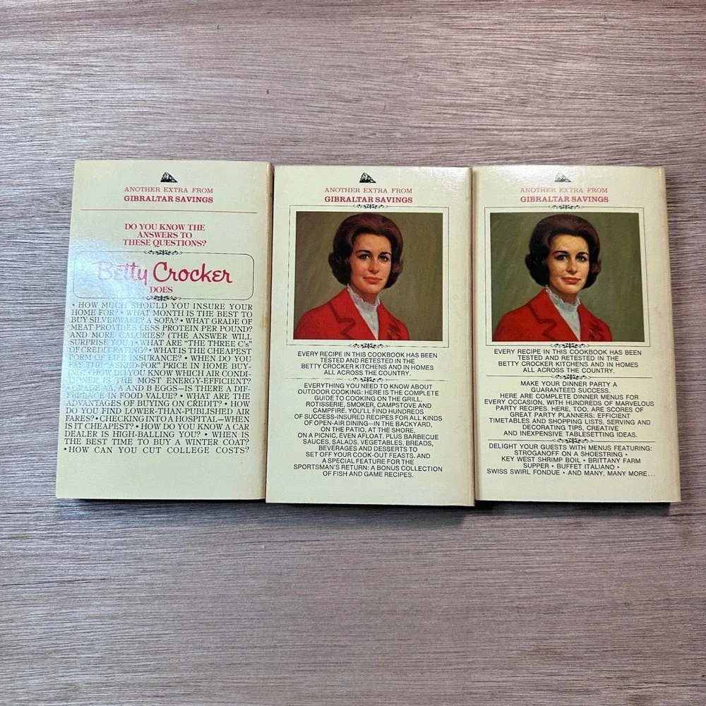 Vintage Betty Crocker Cookbook Set 3 Books More For Your Money Outdoor Parties